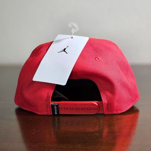 Air Jordan 1 2 3 4 5 6 11 12 13 OG Retro Bred Bulls Playoffs Snapback Hat Red - Picture 7 of 12